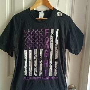 Port & Company  Back T-Shirt Alzheimer's Awareness June Ring Spun Adult Medium